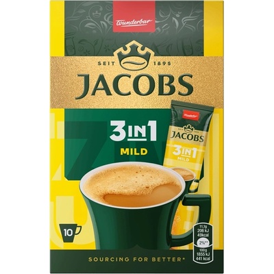 Douwe Egberts Разтворимо кафе Jacobs Mild 3в1 10 x 11.1 г