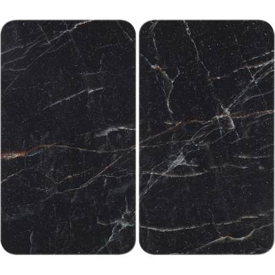 Wenko Капаци за печка 2 бр. от закалено стъкло 52x30 cm Black Marble - Wenko (2521550500)
