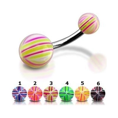 Šperky4U piercing do pupíku banánek BA01003-AO