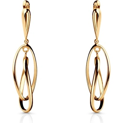 SAVICKI Висящи обеци savicki: жълто злато