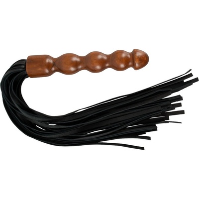 Zado Wood Leather Flogger kožený bičík s drevenou rukoväťou