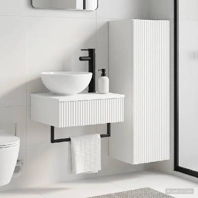 vidaXL Комплект мебели за баня 2 бр. Бяло 33 x 34, 5 x 100 см (3406093)