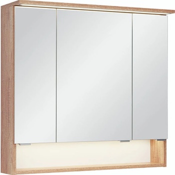 A-Interiéry Zrcadlová skříňka závěsná s LED osvětlením Donau 80 ZS