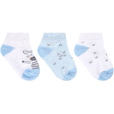 Бебешки летни чорапи KikkaBoo Stripy Friends - 1-2 г, 3 броя (31110010207)