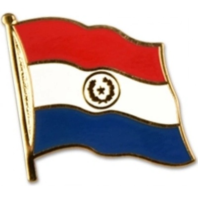 Odznak (pins) 20mm vlajka Paraguaj - farebný