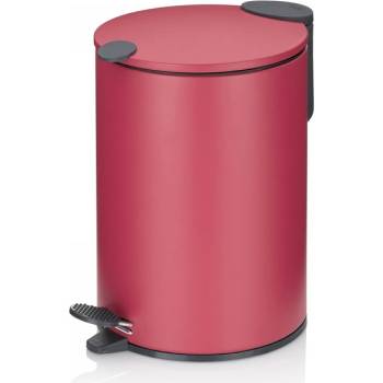 Kela Кош за отпадъци с педал Mats - пастелно червен - 3 л (KELA 23618)