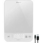 Etekcity kitchen scales - precision scales 0.1g accurate - 10kg digital kitchen scales with large LED display - 10KG-1g - white glass - EKS-L422 (EKS-L422) Кухненски везни