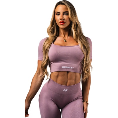Nebbia Tvarujúci bezšvový crop top FLOW SEAMLESS 499