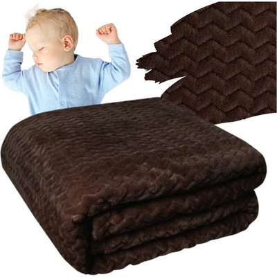 MORE&DECO Útulná deka deka na posteľ teplá krásny prehoz darček 200x220 hnedá meniny