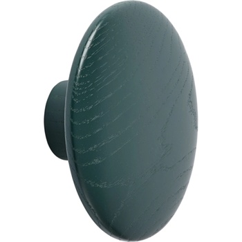 Muuto Кука за стена Dots Wood 13 см тъмнозелена (03316)