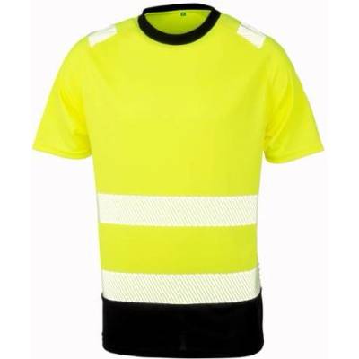 RESULT R 502X Unisex reflexné tričko fluorescent yellow/black S/M