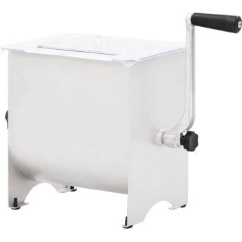 Image 1 of vidaXL Ръчен миксер за месо с капак сребрист неръждаема стомана (50959)