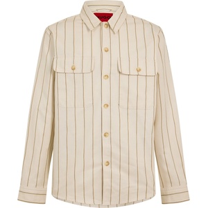 HUGO BOSS Риза с дълъг ръкав Hugo Men's Ernius Long Sleeve Oxford Shirt - Natural