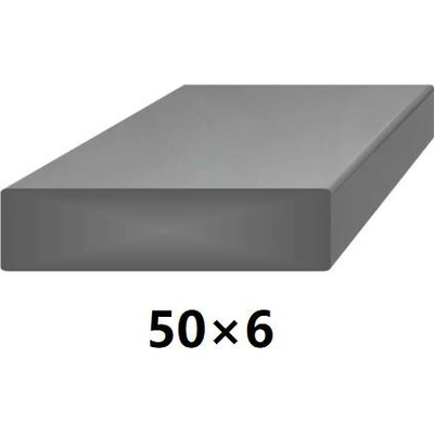 Plochá plná ocelová tyč 50x6 mm (pásovina), bez povrchové úpravy 6 m (J-P50x6-6)