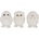 Nemesis Now Комплект статуетки Nemesis Now Adult: Gothic - Three Wise Owls, 8 cm (U2549G6)