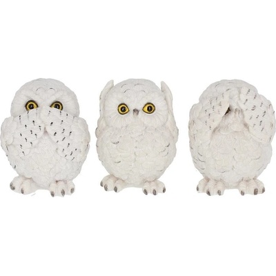 Nemesis Now Комплект статуетки Nemesis Now Adult: Gothic - Three Wise Owls, 8 cm (U2549G6)