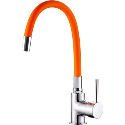 Cascada Едноръкохватков смесител за кухня Cascada Classic Orange с гъвкава тръба (3529177)