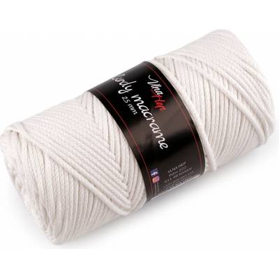 Prima-obchod Pletací příze Cordy Macrame 250 g, barva 2 (8171) bílá mléčná