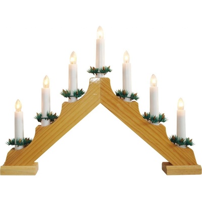 Elektrický svícen vánoční, napájení: síťové, 7 svíček, přírodní 791901 – Zboží Dáma