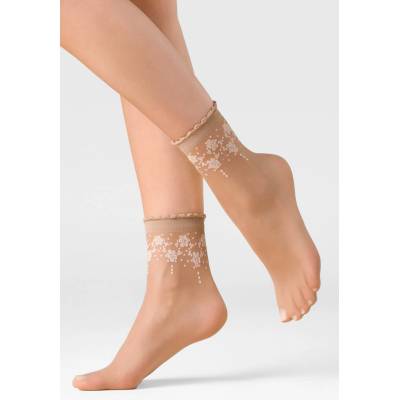 Gabriella 526 Bloom ponožky Beige