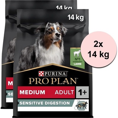 Pro Plan Medium Adult Sensitive Digestion jahňacie 2 x 14 kg