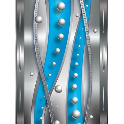 Preinterier Fototapeta panel - PL0180 - 3D gule – modrosivé pozadie vlies - 206cm x 275cm