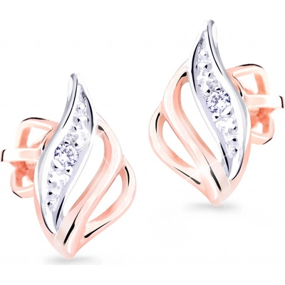 Cutie Jewellery Luxusní zlaté náušnice s třpytivými zirkony Z8024-30-10-X-R4