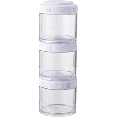 Blender bottle GoStak Power Tower | Различни цветове [3 x 100 мл] Бял