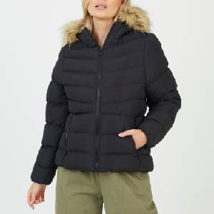 Brave Soul Яке Brave Soul Gracey Padded Jacket with Fur Hood - Black