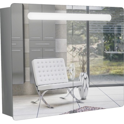 INTEDOOR zrcadlová jednodveřová skříňka s LED osvětlením TONIC ZS 60 L D370 Dub Wellington