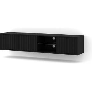 BIM Furniture Окачен универсален ТВ шкаф Vina 156 cm, черен мат (VINATVSTAND156BMAT)