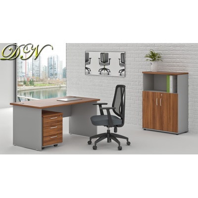 NABYTEK-DESIGNOVY.CZ - ZE 1.4 19 Sestava kancelářského nábytku Komfort 1.4 ořech/šedá – Zboží Dáma NABYTEK-DESIGNOVY.CZ - ZE 1.4 19 Sestava kancelářského nábytku Komfort 1.4 ořech/šedá – Zboží Dáma