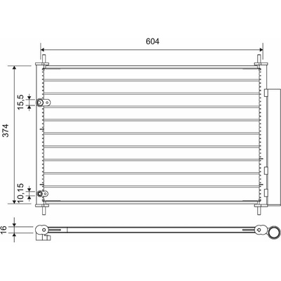 Kondenzátor, klimatizace VALEO 812654