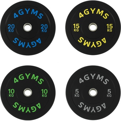 4Gyms BUMPER 51 mm pogumovaný sada 100 kg
