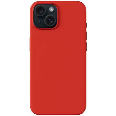 Mag+ силиконов кейс с MagSafe за iPhone 15 - червен (72436)
