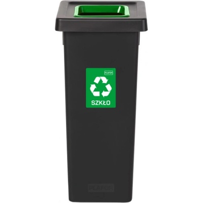 Fit Bin black 53 l zelený sklo