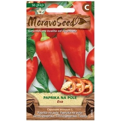 Semínka MoravoSeed Paprika zeleninová raná EVA na pole 50s