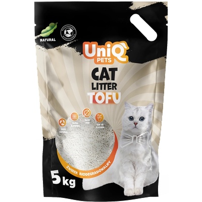 Uniq Pets Cat Tofu Cat Litter Natural биоразградима котешка тоалетна без аромат 5kg / 12L