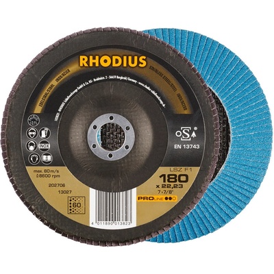 Rhodius Brúsny lamelový kotúč 180 x 22,23 mm K60 202706