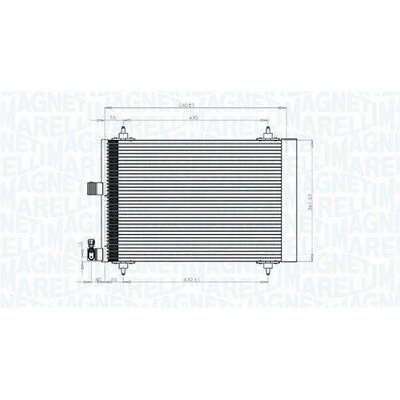 Kondenzátor, klimatizace MAGNETI MARELLI 350203839000