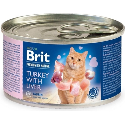 Brit Premium by Nature Cat Turkey with Liver 6 x 0,2 kg