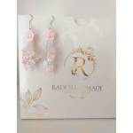 Radi handmade Обици с кристали и розичка (336-o)