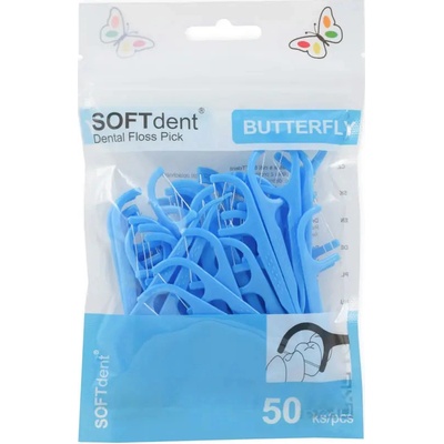 SoftDent dentální párátka s nití 50 ks – Zboží Dáma