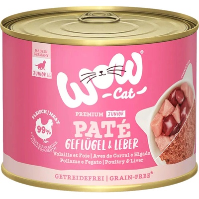 WOW Cat Kitten Junior Paté hydinové mäso a pečeň 200 g
