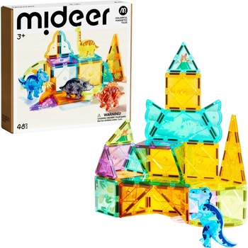 Mideer Dinosauři barevná magnetická stavebnice 48 ks