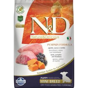 N&D ND Dog Pumpkin Puppy Mini 7kg агне, боровинка (L4-81609)