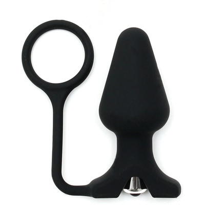 Rimba Silicone Butt Plug with Cockring Black