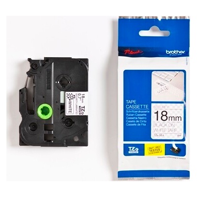 Páska BROTHER TZSE4 Black On White Security Tape (