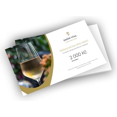 Umění vína Dárkový poukaz 2000 Kč Uměnívína.cz voucher
