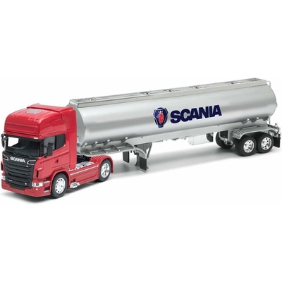 Welly Scania V8 R730 Tractor Trailer Červená 1:32